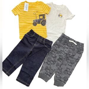 Carter’s Baby Boy 4 Piece Set Tractor 12 Month’s NWT